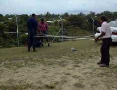 Plenty of help assembling the antennas!